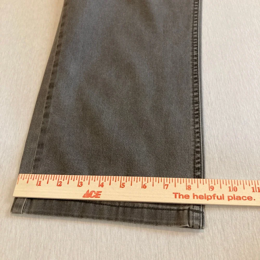 HILTL Mens 35x28 Grey Straight Leg Trousers Pants Grey Wash Made in‎ Macedonia